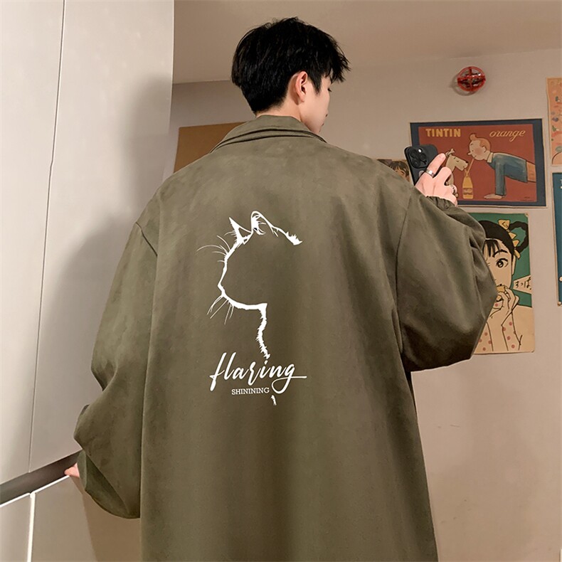 麂皮绒夹克男大码立领褂子外套JK85344-P68加绒款-P78,男装夹克,电商A040