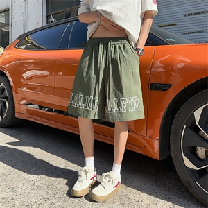 夏季新款泡泡纱印花新款男女同款短裤XZ102B-1-DK2506P20图片