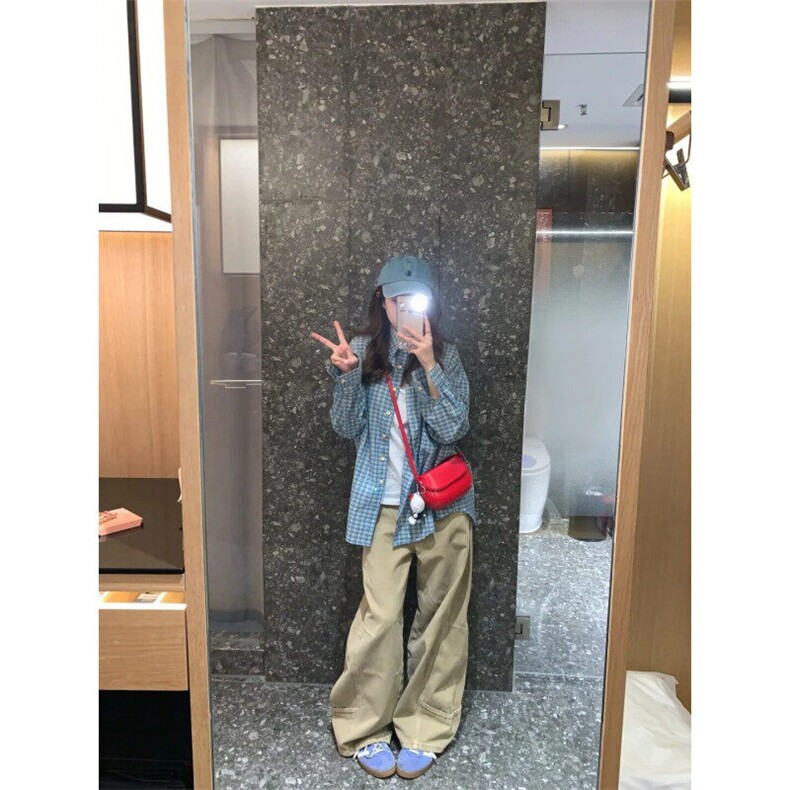 CSG063LL-特P35cleanfit格子衬衫男设计感叠穿长袖衬衣,男装衬衫,星座1007（原301D）