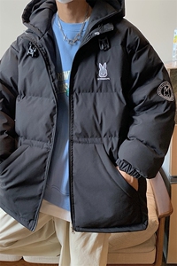 港风新品 小兔刺绣宽松男士棉衣韩版情侣棉服冬装外套G1035 P128图片