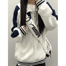 翻领卫衣女秋冬季2025新款加绒加厚oversize慵懒风宽松开衫外套潮，女装短外套，星座506A
