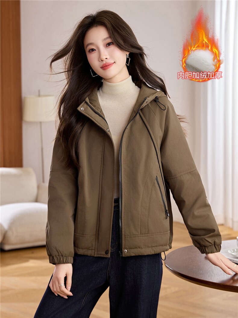 现货！现货！2025冬季新款加绒加厚棉衣棉服女连帽,女装棉衣/棉服,以桐