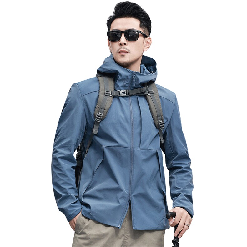 新款时尚冲锋衣男外套女户外防风防水防暴雨情侣旅游登山服潮款,男装夹克,电商B212（原钱塘6029）