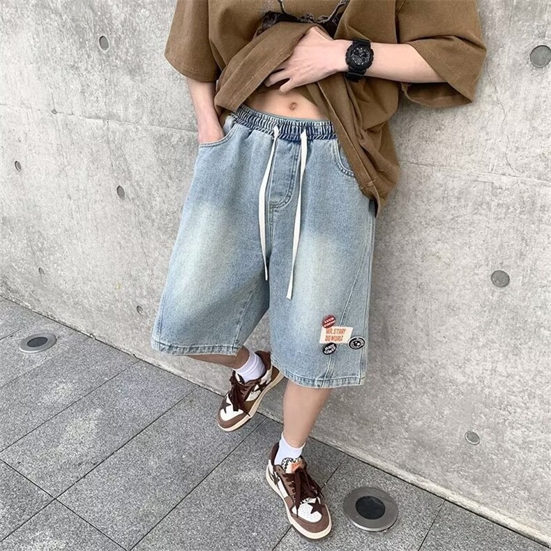 青春流行潮流文艺五分裤简约夏季新款男气质潮牛仔裤XD3115,男装牛仔裤,星座208-5