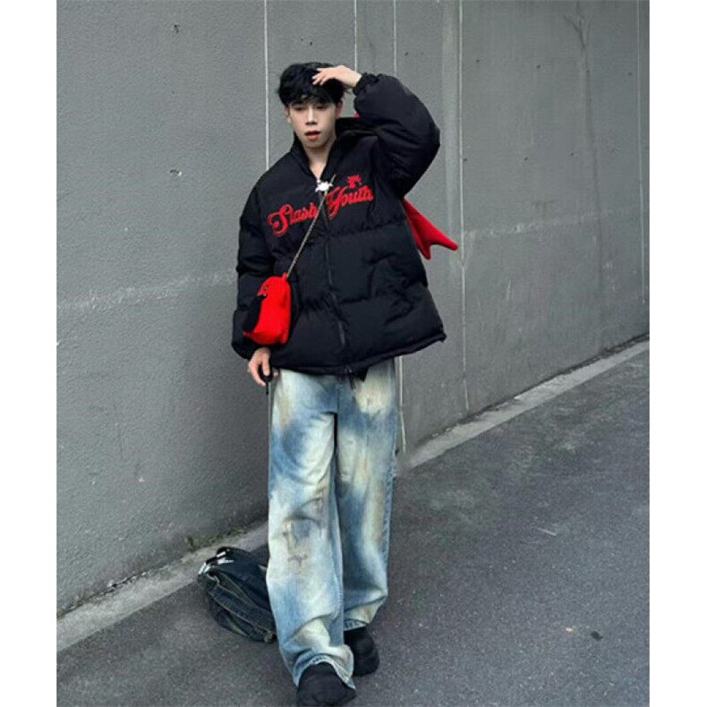 斑驳晕染美式水洗设计感斑驳晕染直筒宽松男女牛仔裤NK8099,男装牛仔裤,星座1116A（原606A-3）