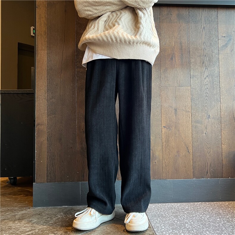 23冬超厚雪尼尔麦穗纹加绒加厚中性现货XZ603-K866-P60控78，男装休闲裤，星座603
