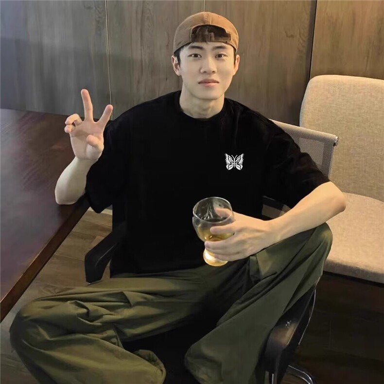 男女同款圆领短袖舒适亲肤休闲上衣户外运动健身T恤时尚半袖,男装T恤,星座506A