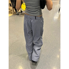 B3068#S-2XL(原版复合面料高质量阔腿裤50%棉50%涤纶)P40蓝色，男装休闲裤，星座506A