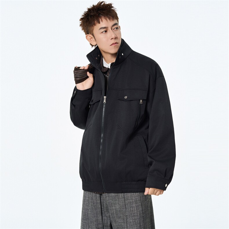 秋季新款现货立领夹克男复古上衣外套DSA157B-JK7960-特P65,男装夹克,电商A157B