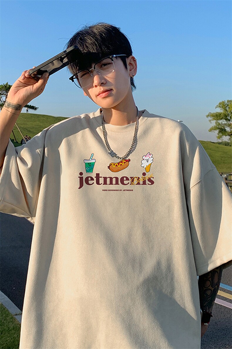 量大优供视频重磅麂皮绒短袖T恤男JPDX250-特P19,男装T恤,电商B367