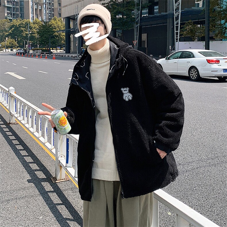 2023冬季青少年羊羔绒棉衣两面穿休闲外套男女8830-P115控价138,男装棉衣,电商A441-1