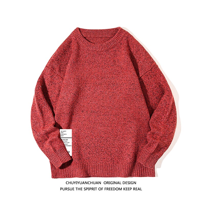 加厚加绒毛衣男大码毛线衣男针织衫M19045-P45加绒款-P65白底,男装针织衫/毛衣,电商A040A