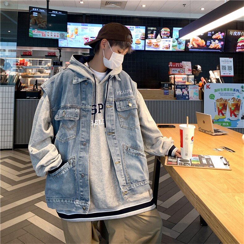 美式复古牛仔马甲男外穿潮牌宽松坎肩无袖背心外套夏季MJ0883-P58,男装背心/马甲,星座308B-1