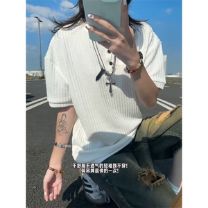 XZ809A/SSS08/P45/控58 肌理感亨利领T恤图片