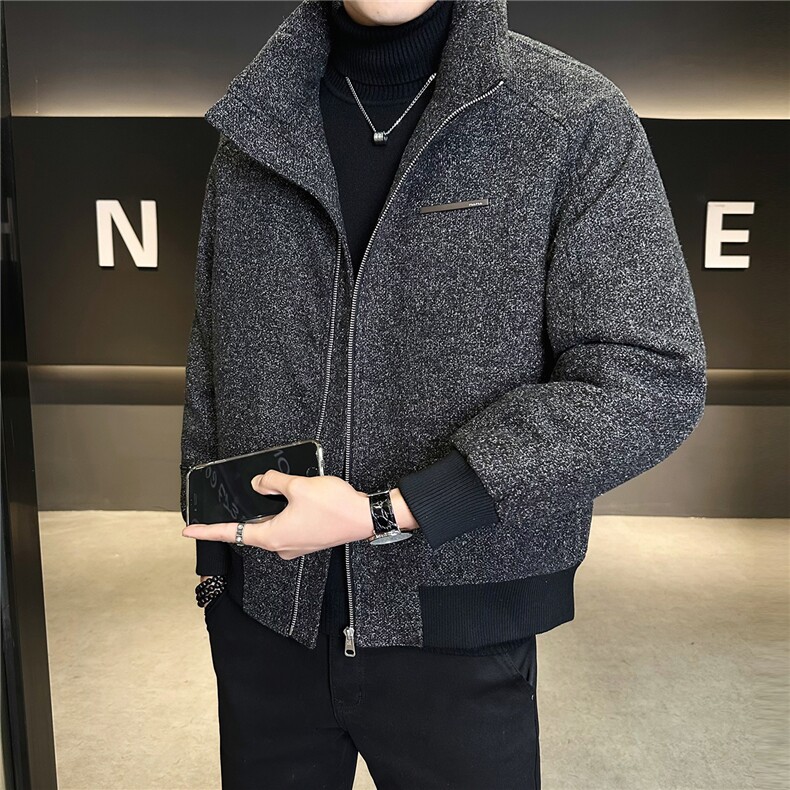 标50绒 轻薄立领羽绒服男冬季2025新款毛呢外套 A313-6669-P215图片