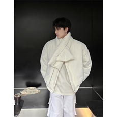 （现货）白色棉服面包服短款自制款，男装棉衣，星座910A