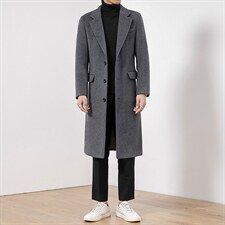 HN615新款毛呢大衣男韩版羊毛外套长款商务主推货足控价298元P185，男装毛呢大衣，电商B360