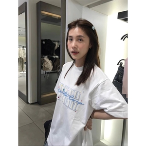 万针全刺绣工艺抖音得物高品质260克重磅纯棉双纱美式高街短袖T恤图片