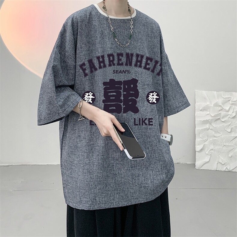 风复古亚麻短袖男棉麻t恤男半袖ZT71256-P35,男装T恤,电商A040