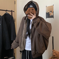 两面穿现货重磅短款座山雕棉衣男女双面穿毛毛绒棉服加厚外套，男装棉衣，电商A486-1