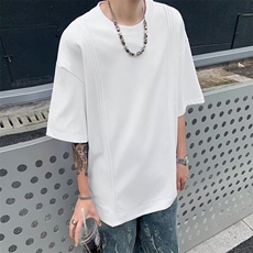 2025夏季大码男装宽松上衣服美式体恤短袖t恤T134，男装T恤，星座1108