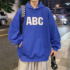 2025秋季新款发泡字母印花连帽男士卫衣聚酯纤维WY8804-P45，男装卫衣，电商A062