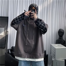 秋季假两件卫衣男士ins学生百搭宽松bf潮牌潮流韩版外套w126-p38,男装卫衣,星座1008-2