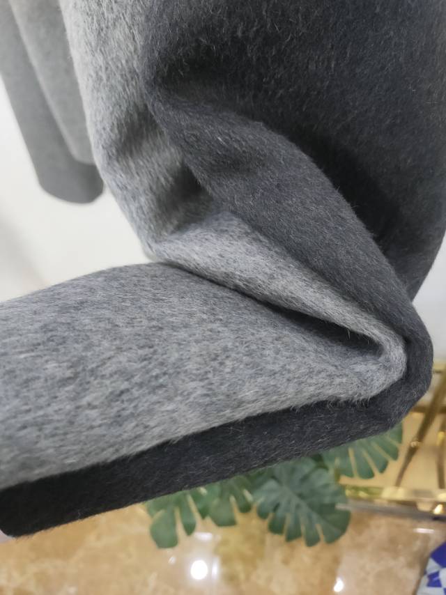 高品质韩系圆领单排扣短款双面羊绒大衣外套,女装羊绒大衣,依嘟服饰