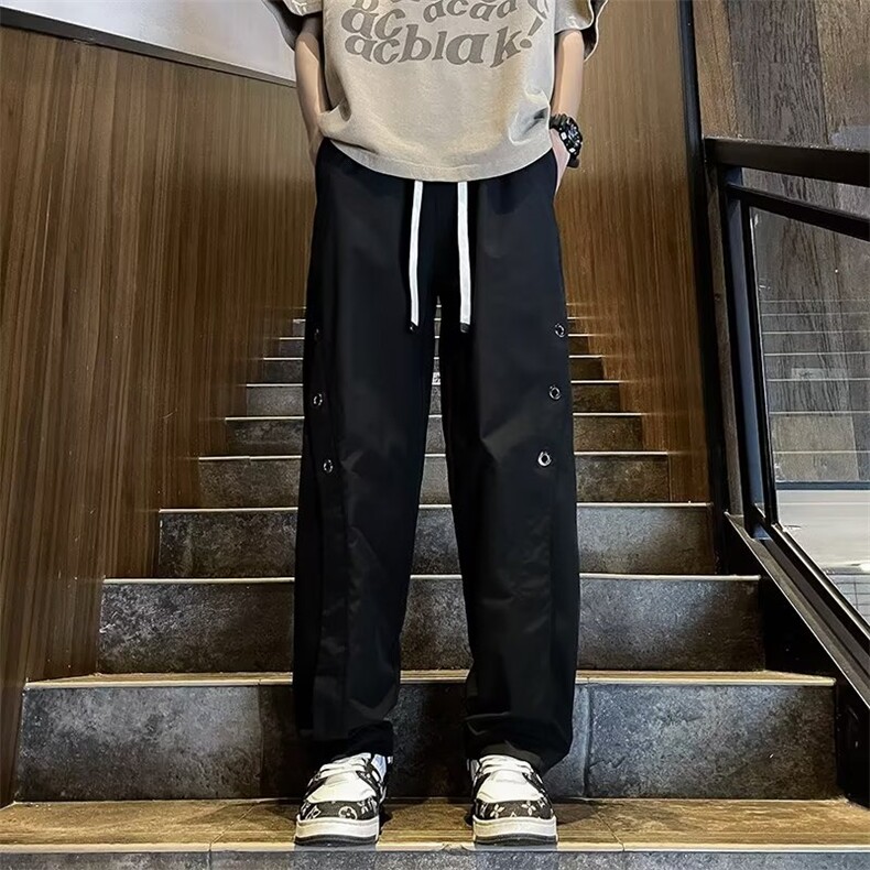 冲锋裤男士美式高街vibe机能工装裤子微喇休闲长裤CK941P38,男装休闲裤,星座410-2