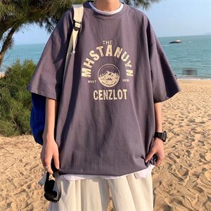 男圆领T恤宽松短袖T177P28图片