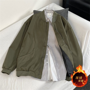 加绒加厚冬男立领棉衣拼接棉袄保暖面包服外套JK0019 P58加绒P70图片