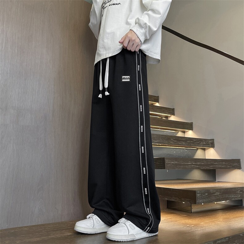 2025休闲运动裤高街青年宽松潮裤-不起球-不褪色-K3037-P40，女装休闲裤，星座1105