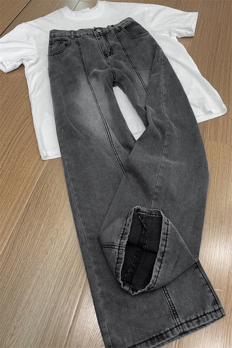 B221美式ins高街宽松直筒莱赛尔冰丝牛仔裤LK25486-特P45控88,男装牛仔裤,电商B221