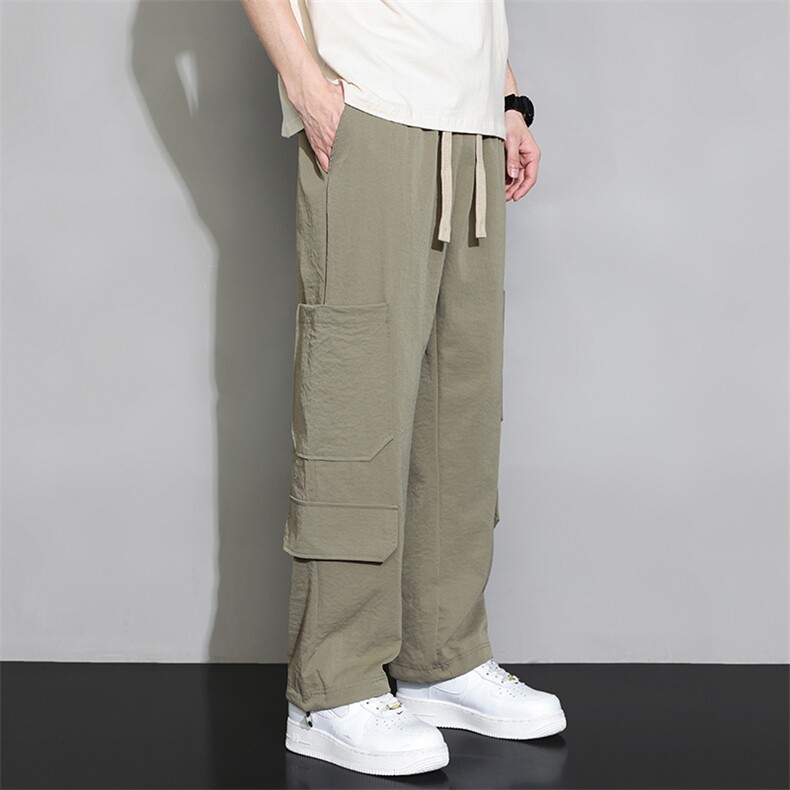 潮流前线日系潮牌夏季新款男士设计感宽松休闲裤CK2319-P45,男装休闲裤,星座717