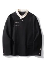 1新中式拼色大码M-5XL西服男:95%聚酯纤维5%氨纶XF77951特P65控98，男装西服，星座226-2