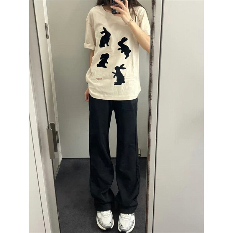 显高百搭宽松休闲裤直筒简约慵懒卫裤JHTP01：17：39，男装休闲裤，星座718-1