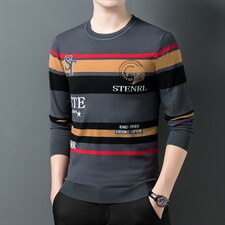BJ1203钱塘2020-2春秋新款百搭时尚休闲中青年男士长袖毛衣P72，男装针织衫/毛衣，钱塘207-2