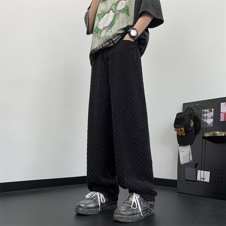 星空纹牛仔裤男夏季设计感潮牌美式直筒微喇阔腿裤子N1396,男装牛仔裤,星座1116A-1（原606A）