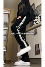 2026春季新款条纹休闲裤男宽松直筒运动裤A436特P45，女装休闲裤，电商A309