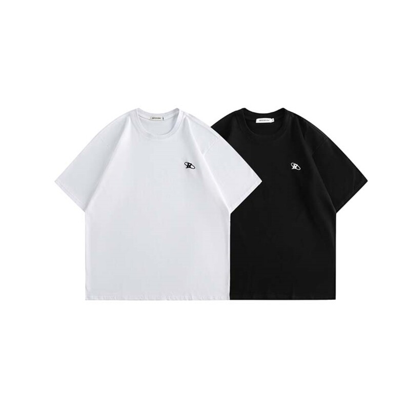 刺绣双纱高克重短袖T恤T144-P40，男装T恤，星座702-1