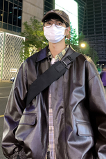 特批港风夜景时尚宽松翻领皮夹克F450P75控138，男装夹克，电商A247