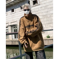 美式复古半拉链卫衣春秋款条纹高街男潮外套重磅立领上衣Q39，男装夹克，星座1116A-1（原606A）
