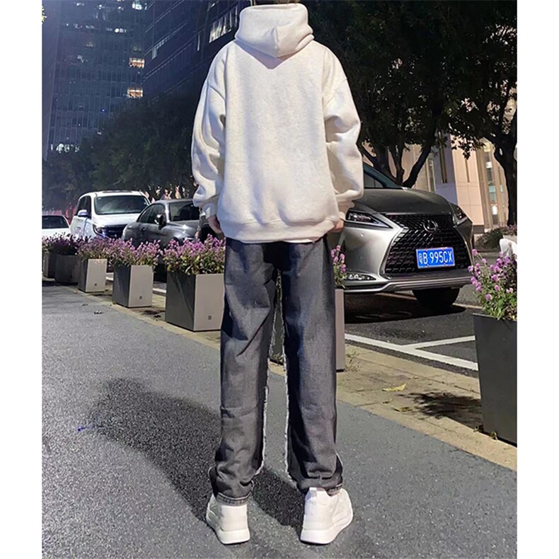 自家图，牛仔裤男秋冬微喇叭cleanfit裤子-KZA40-P60图片
