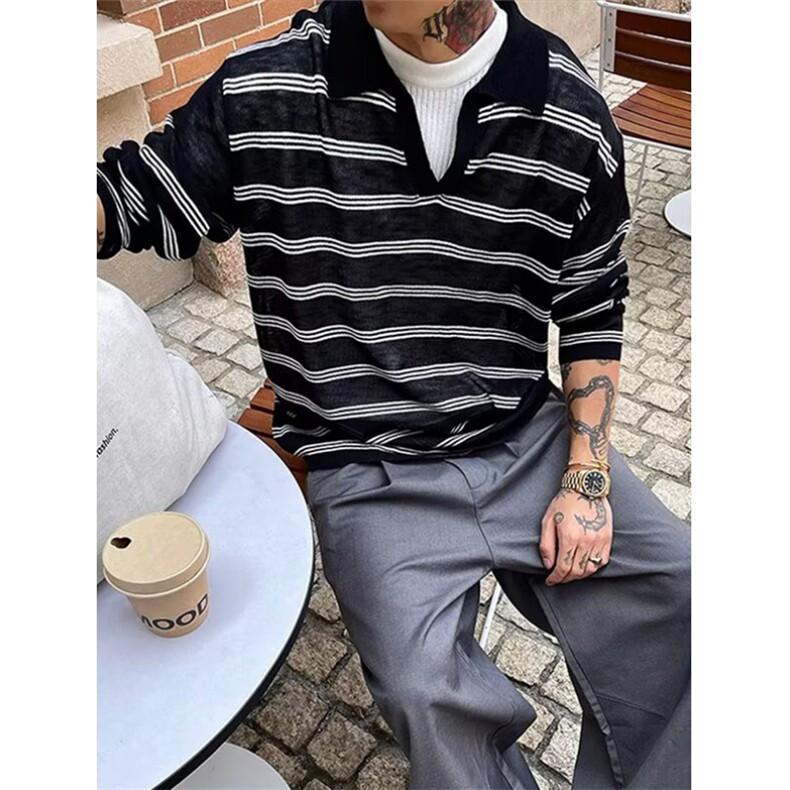 日系慵懒风男士针织衫秋冬季外套高级感宽松百搭毛衣TM32，男装针织衫/毛衣，星座1116A（原606A-3）