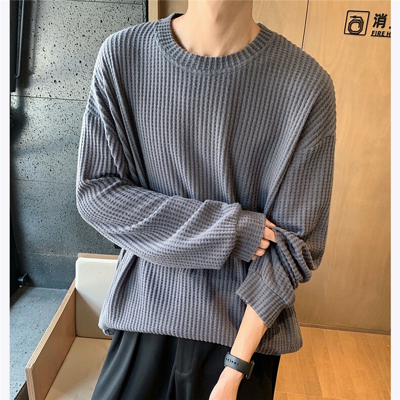 主推慵懒风大华夫磨毛秋季圆领打底衫ins潮流卫衣男潮流特P28,男装T恤,电商C306-1