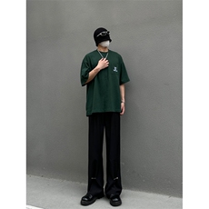 现货冰丝那不勒斯休闲西裤男高级感宽松垂感直筒裤女KK388-P60，男装西裤，星座205