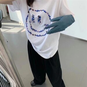 笑脸T 黑白2色 均码 现货图片