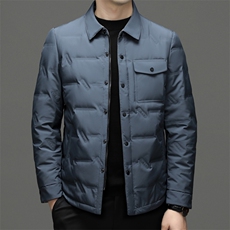 CXYF59997钱塘2020-2冬季新款厚款休闲翻领中年男士羽绒服P175，男装羽绒服，钱塘207-2