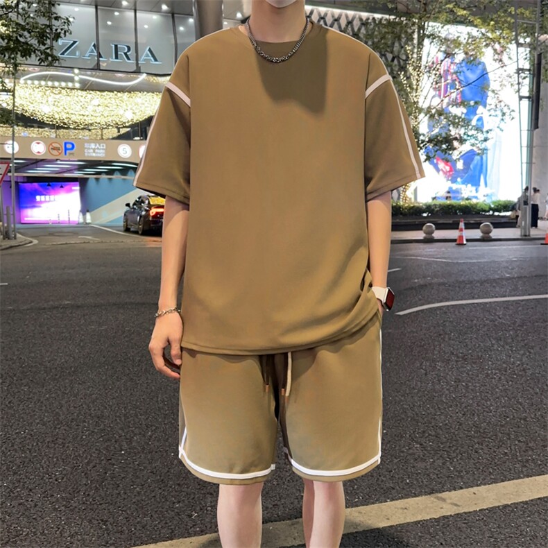 重磅280克~夏季短袖短裤两件套休闲套装TZ563特P55,男装休闲套装,电商A309