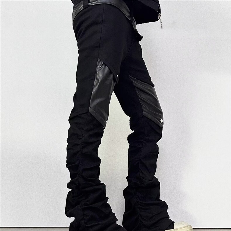水洗做旧cleanfit牛仔裤男微喇弯刀vibe显瘦黑色裤子AM3194P75,男装牛仔裤,星座1013-5